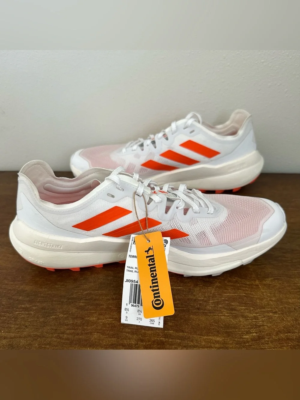 adidas TERREX Agravic Speed Men’s Trail Running Low Size 9 White/Orange JI0954